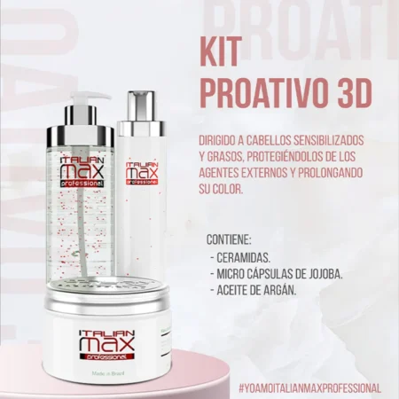 Kit Italian Max Proactivo 3D para cabello maltratado